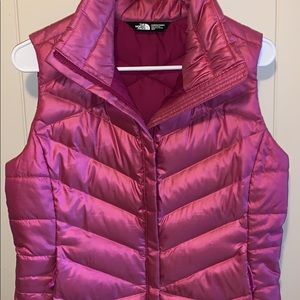 North face small vest pink